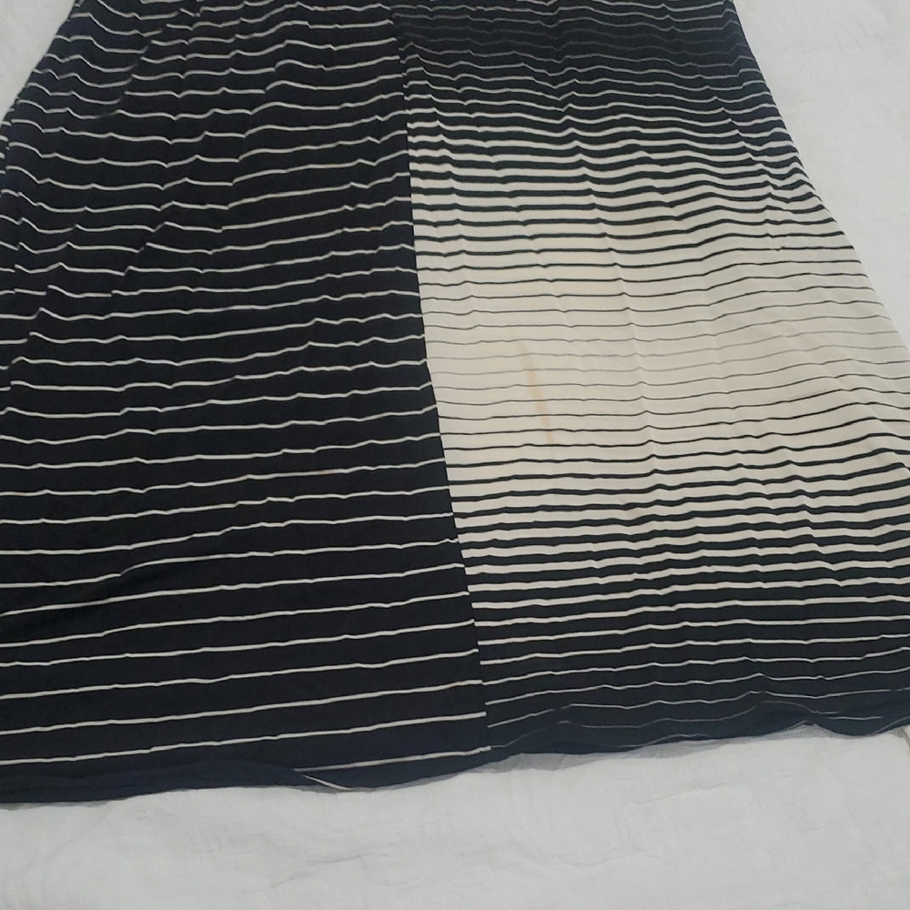 Moschino Black and Cream Striped Fabric